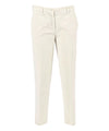 Pantalone Uomo Avorio, dal fit slim, con tasca posteriore a filo con bottone 