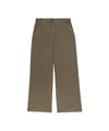 Pantalone ampio Donna in lino e cotone Verde militare