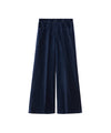 Pantalone Donna Navy a palazzo, in velluto liscio 