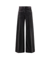 Pantalone Donna a palazzo, con zip nascosta e bottone