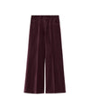 Pantalone Donna Bordeaux a palazzo, in velluto liscio 