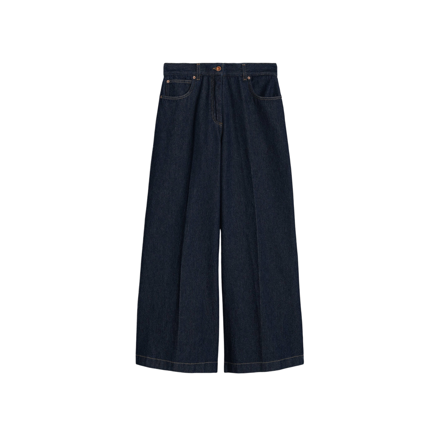 Pantaloni Donna a gamba ampia e svasata in denim