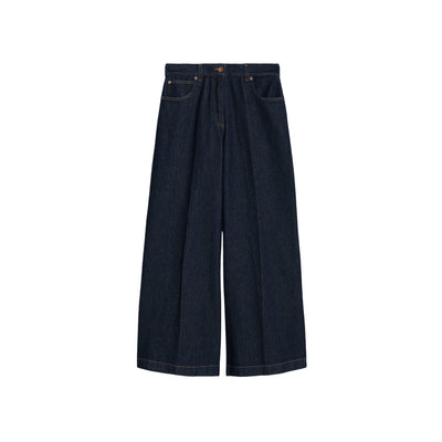 Pantaloni Donna a gamba ampia e svasata in denim