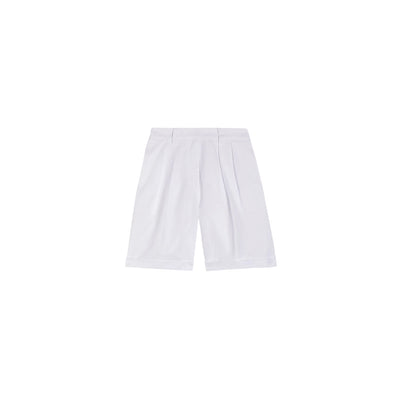 Bermuda Donna in cotone e lino bianco