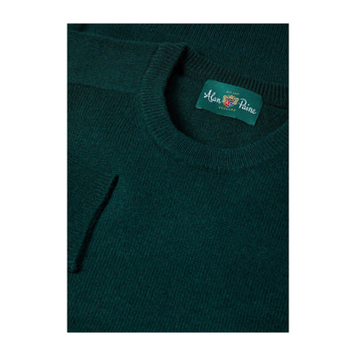 Maglione in 100% lana d'agnello con girocollo Verde