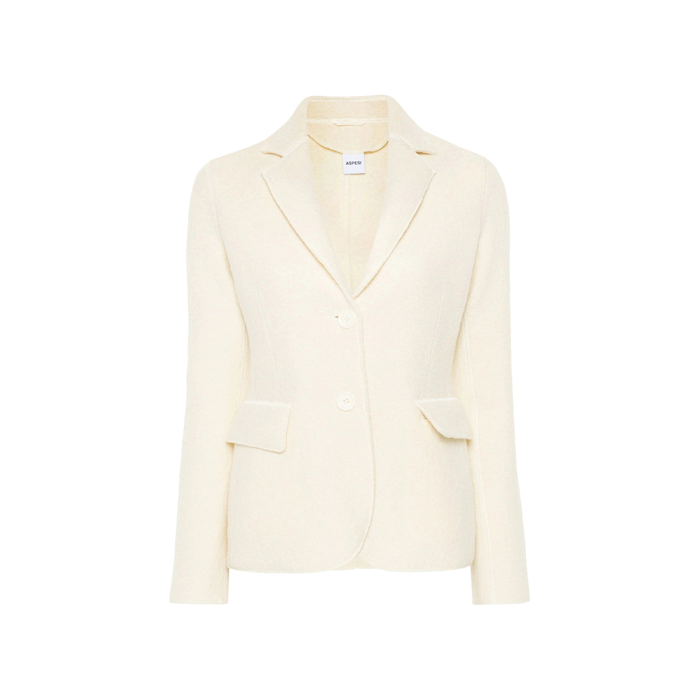 Blazer Donna Bianco, dalla vestibilità slim, con patte laterali