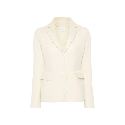 Blazer Donna Bianco, dalla vestibilità slim, con patte laterali