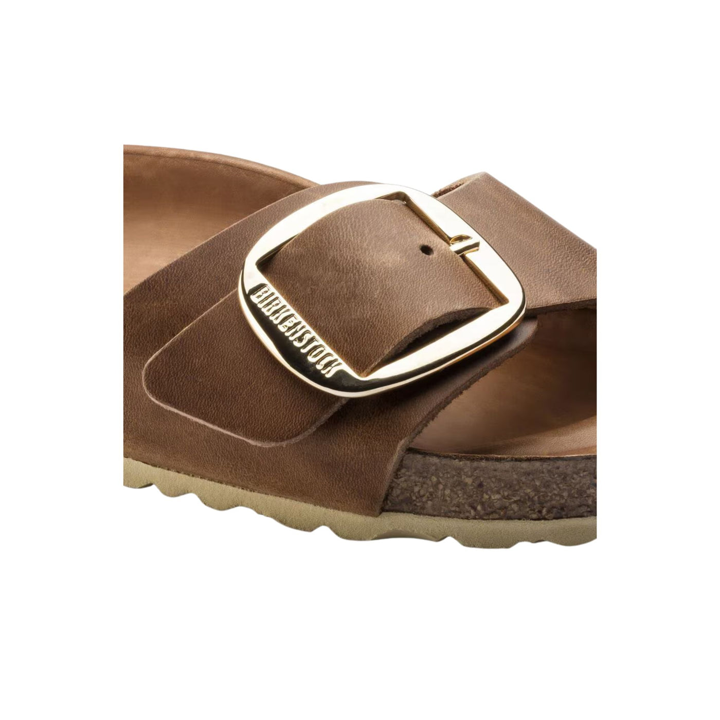 Ciabatta Donna modello Madrid Big Buckle in pelle oliata dettaglio