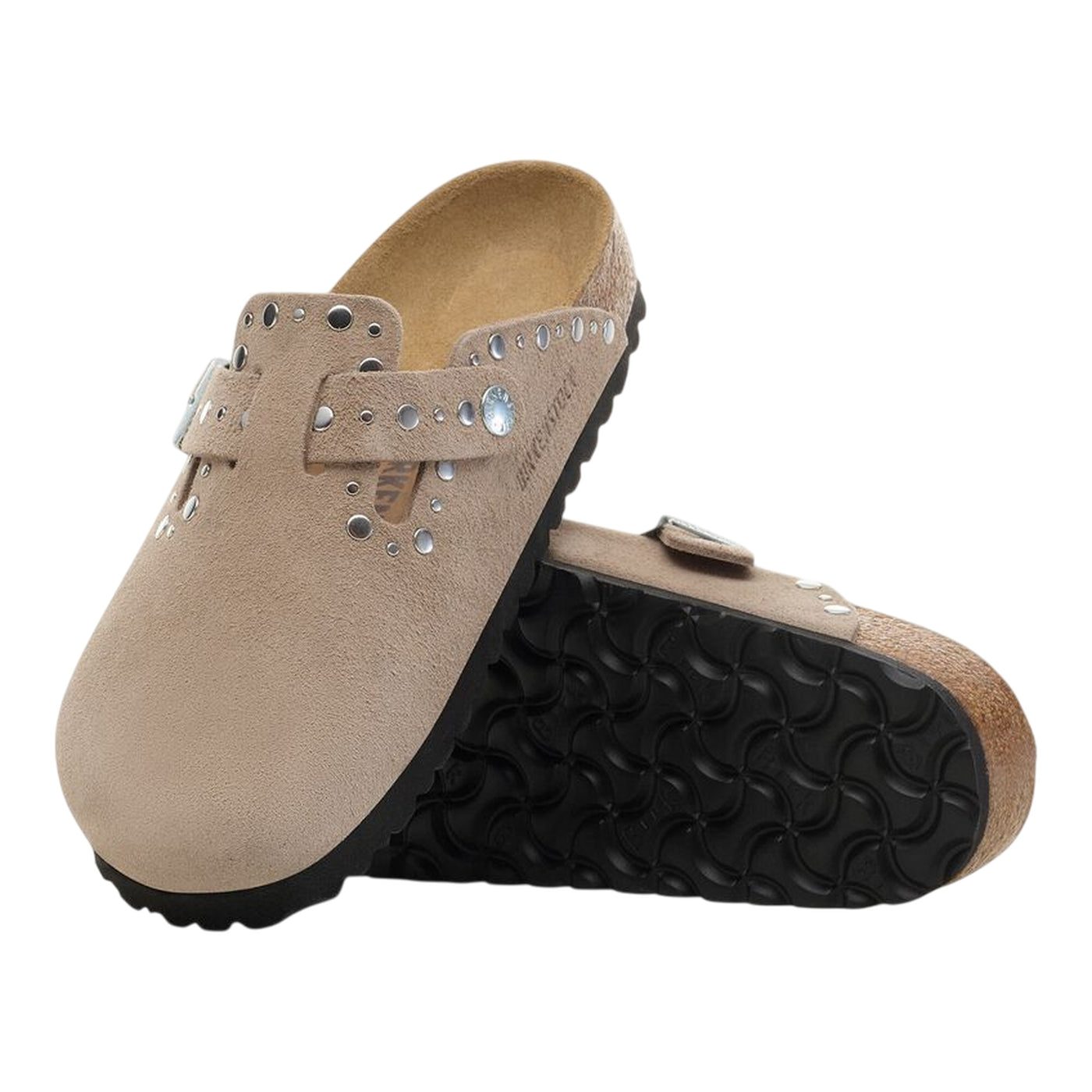 Ciabatte Unisex Boston Beige con rivetti