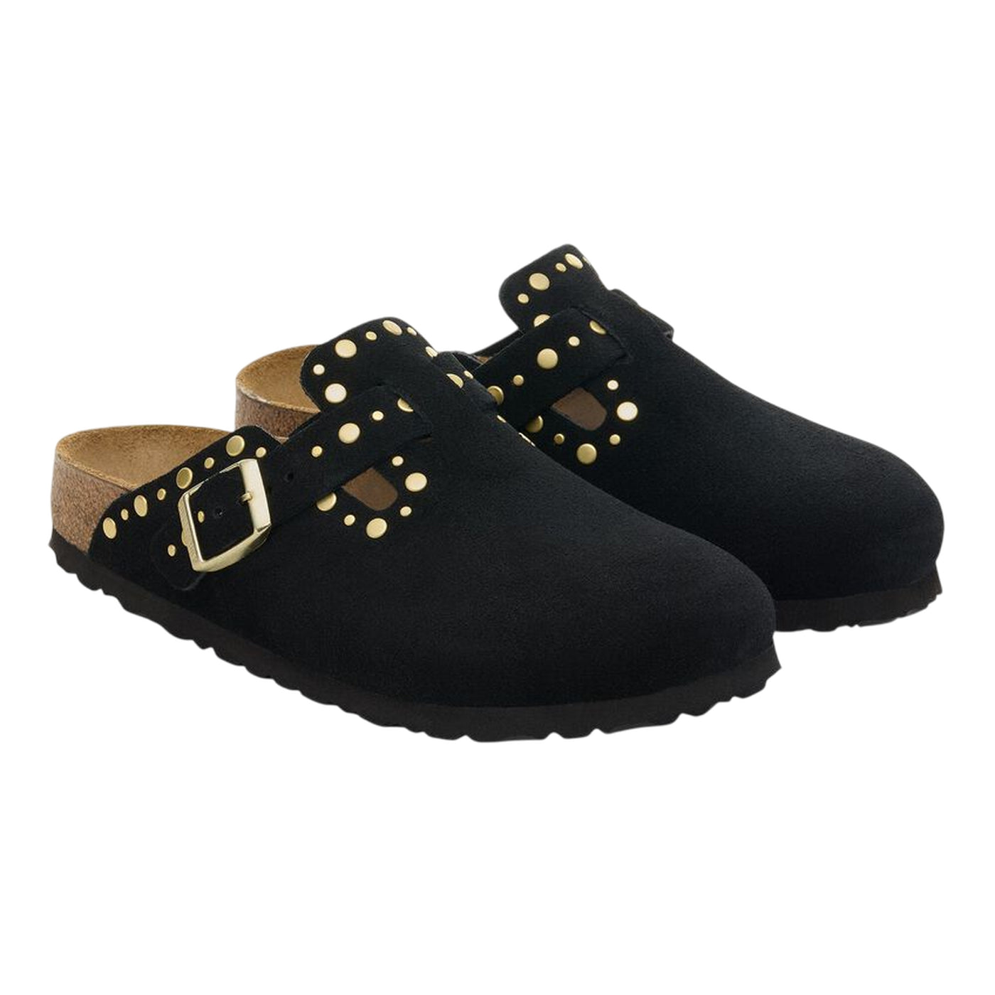 Ciabatte Unisex Boston Nero con rivetti
