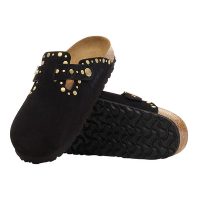 Ciabatte Unisex Boston Nero con rivetti