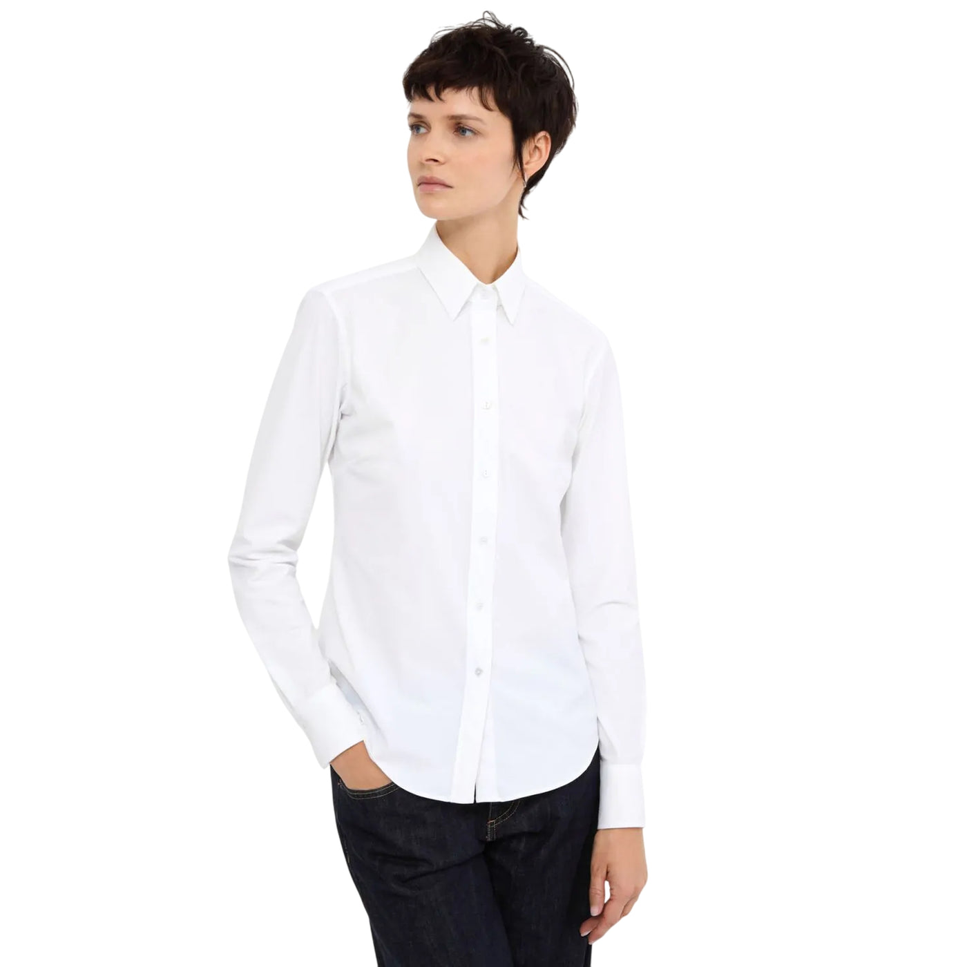 Camicia Donna con colletto a punta e vestibilità slim