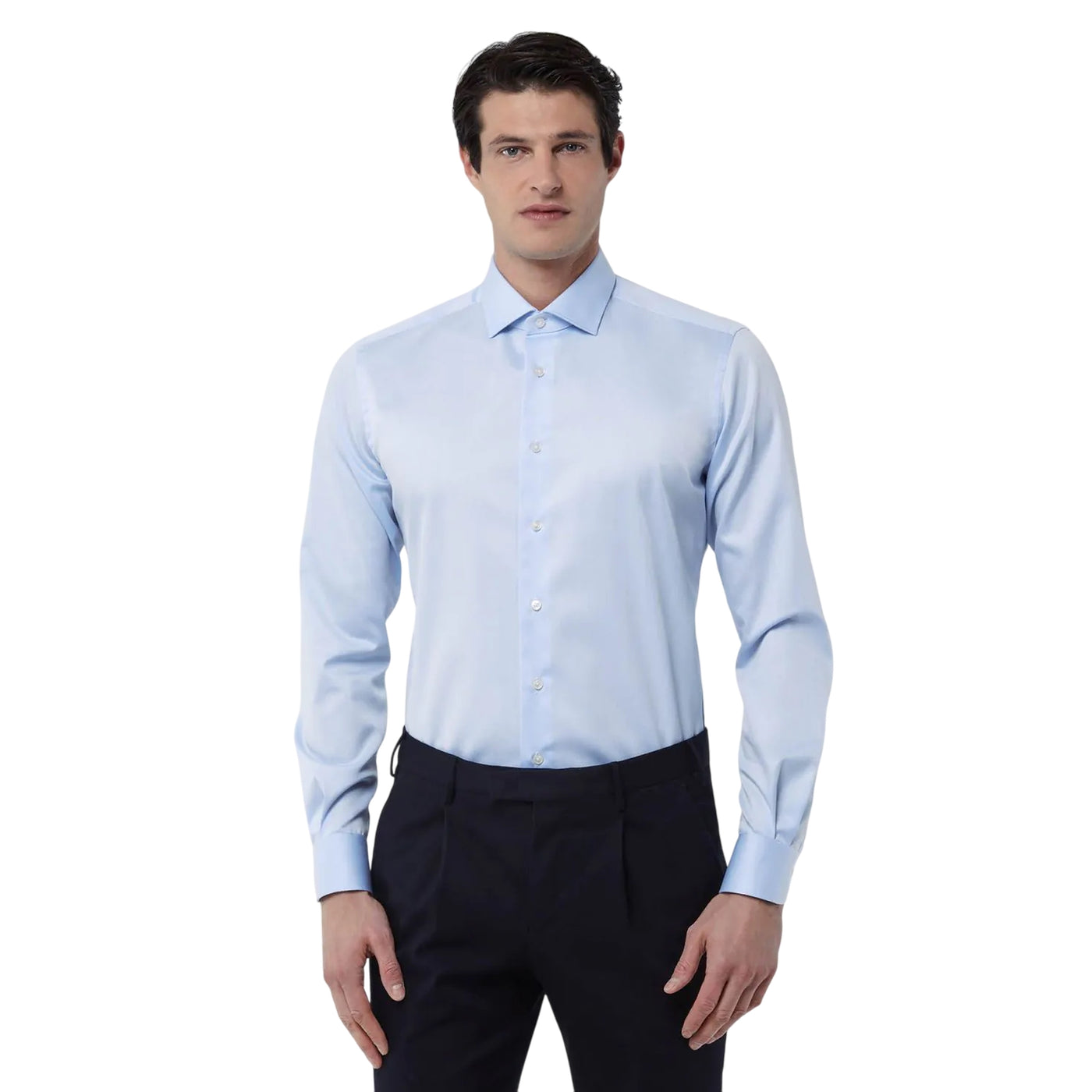 Camicia Uomo a tinta unita, in cotone, con colletto alla francese