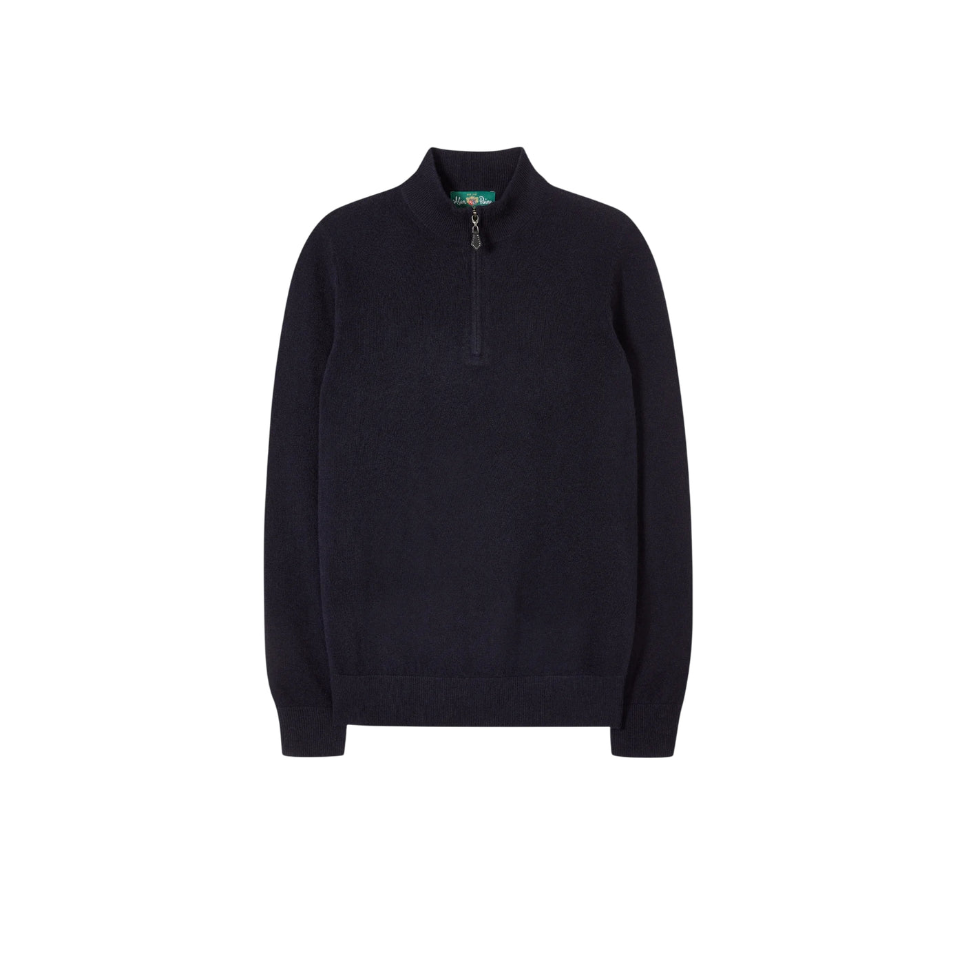 Maglione Uomo con zip 1/4 in lana Navy