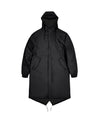 Impermeabile Unisex Fishtail Nero con zip nascosta