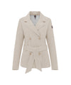 Trench Donna Beige, doppiopetto, con logo applicato sulla manica