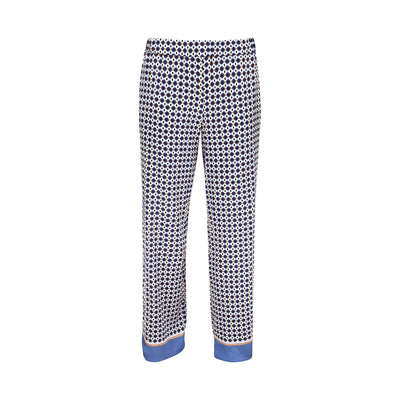 Pantaloni Donna in viscosa con stampa blu
