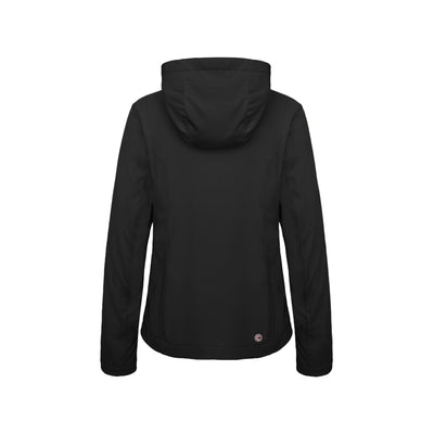 Giacca Donna Softshell con cappuccio Nero retro