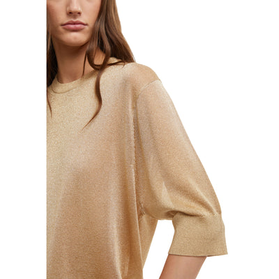 Maglia da Donna in lurex oro dettaglio