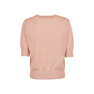 Maglia da Donna in lurex rosa retro