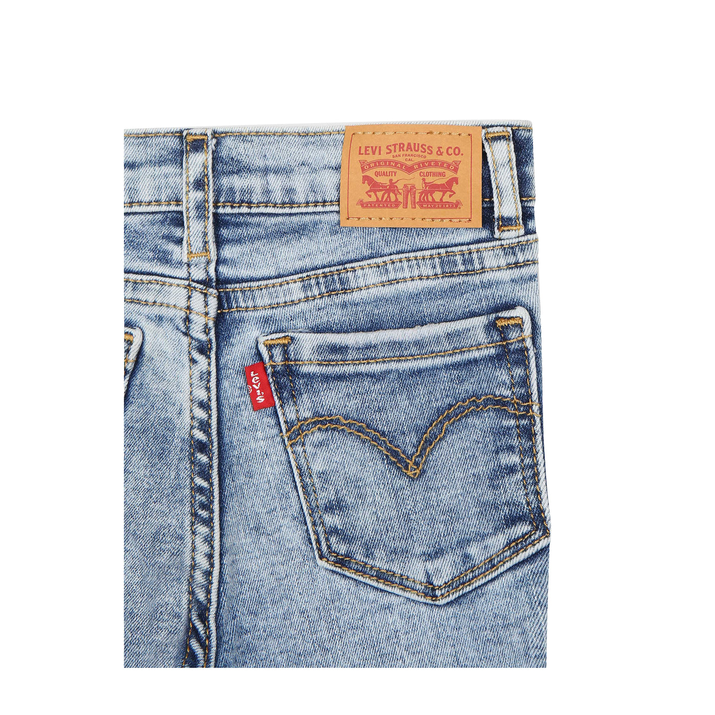 Jeans Neonata 726 con patch logato dettaglio