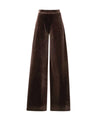 Pantalone largo in velluto Wenge