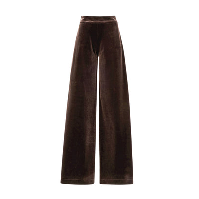 Pantalone largo in velluto Wenge