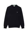 Pullover girocollo monocromatico in cotone
