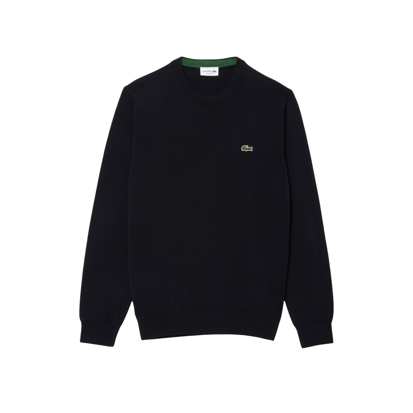 Pullover girocollo monocromatico in cotone