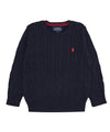 Maglione Bambino blu a trecce Polo Ralph Lauren