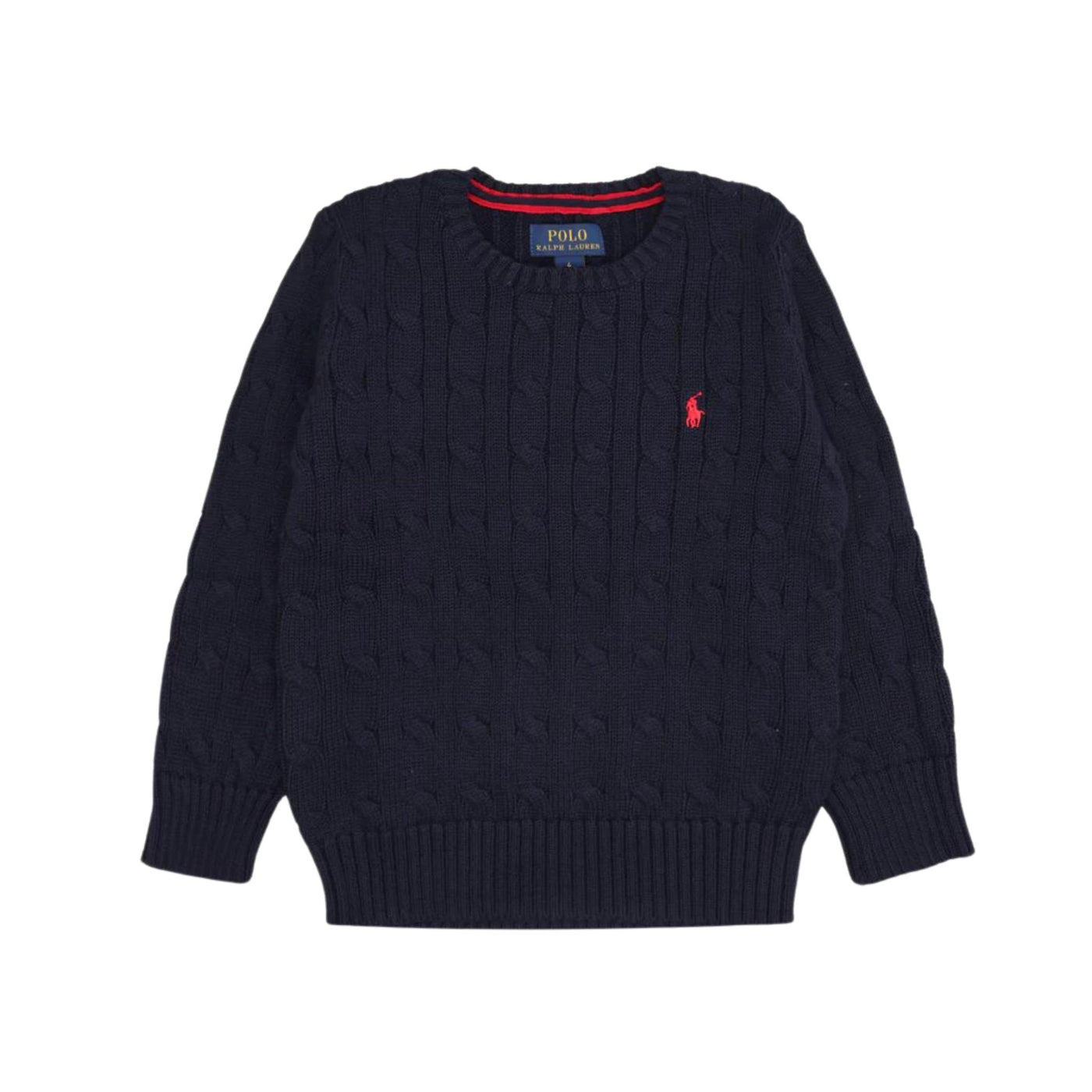 Maglione Bambino blu a trecce Polo Ralph Lauren