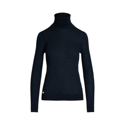 Maglia dolcevita Donna in misto seta Navy