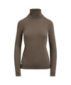 Maglia dolcevita Donna in misto seta Marrone