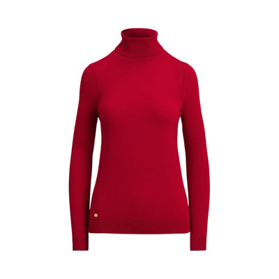 Maglia dolcevita Donna in misto seta Rosso