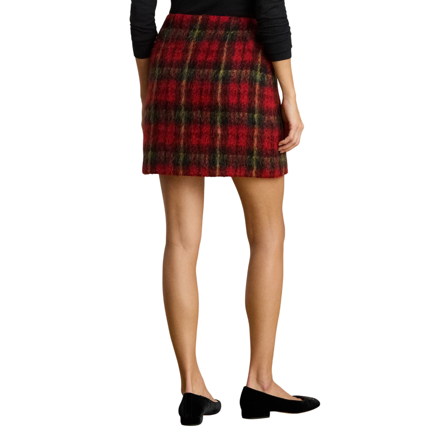 Minigonna Donna dritta fantasia scozzese modella retro