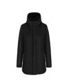Cappotto Donna Nero, effetto opaco, con logo gommato sulla manica 