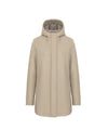 Cappotto Donna Beige, in misto lana, con logo gommato sulla manica