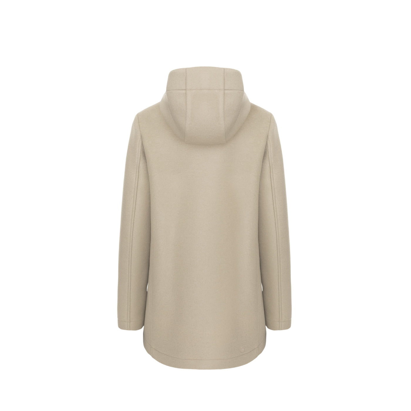 Cappotto Donna Beige, in misto lana, con logo gommato sulla manica