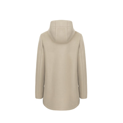 Cappotto Donna Beige, in misto lana, con logo gommato sulla manica