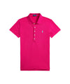 POLO RALPH LAUREN Polo in Cotone Rosa con Bottoni e Logo