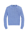 Maglia Donna in cotone a trecce Celeste