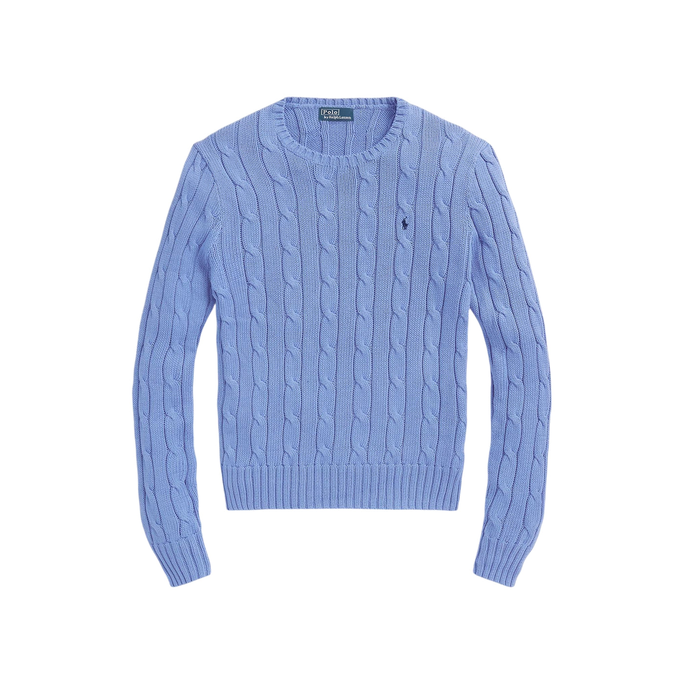 Maglia Donna in cotone a trecce Celeste