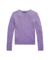 Maglia Donna in cotone a trecce Viola