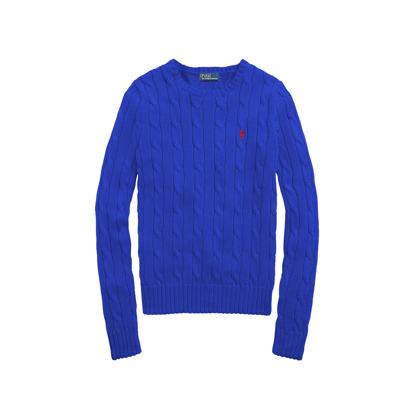 Maglia Donna in cotone a trecce Blu