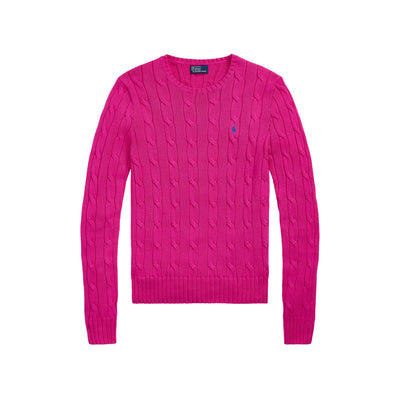 Maglia Donna in cotone a trecce Fucsia