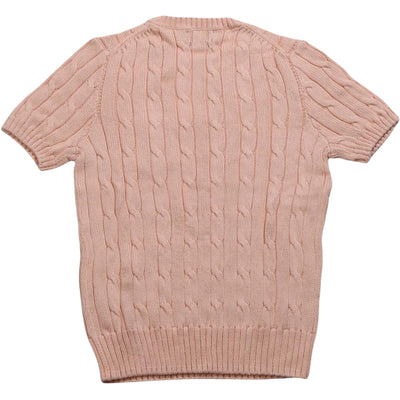 Maglia Donna a maniche corte a trecce Rosa retro