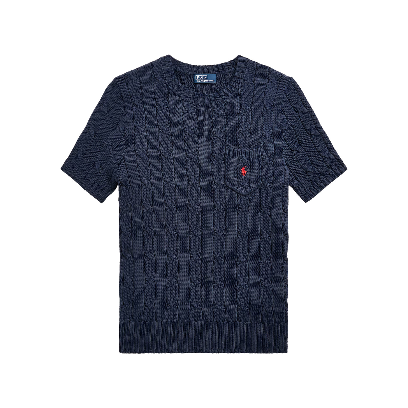 Maglia Donna a maniche corte a trecce Navy
