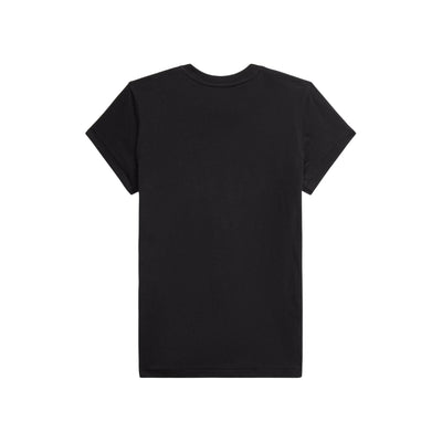 T-shirt Donna in jersey di cotone Nero retro