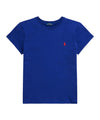 T-shirt Donna in puro cotone tinta unita con logo rosso ricamato