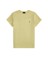 T-shirt Donna in cotone in tinta unita giallo